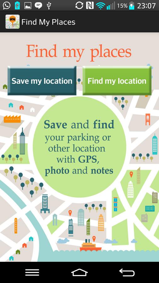 Android application Find My Places screenshort