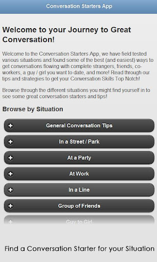 Conversation Starters App