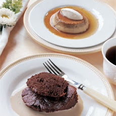 Bittersweet Chocolate Soufflé with Earl Grey Custard Sauce
