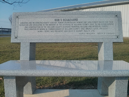 Bob's Boulevard Memorial Bench