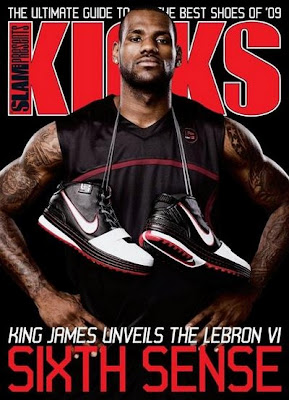 Lebron James "kicks cover" Nike Zoom Lebron VI (6). 