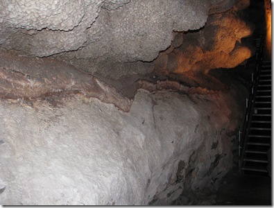 all of the bumps on the wall are deposits of calcite