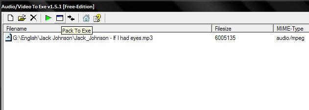 Audio video to exe