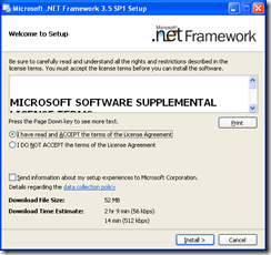 .NET Framework Install