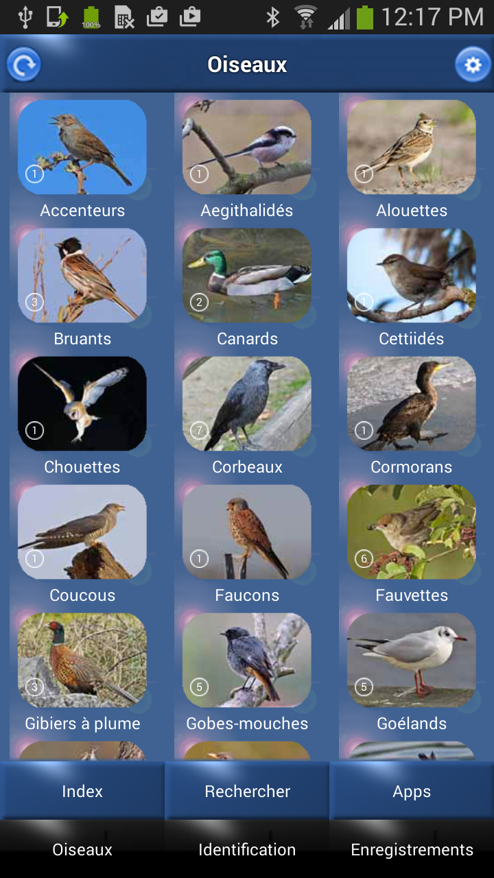 Android application Oiseau Id: Oiseaux de France screenshort