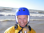 Doug had perfect devil's horns poking through his helmet.