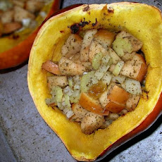 Baked Acorn Squash With Apple Stuffing
