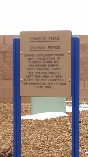 Colonial Marker on Hawk's Trail