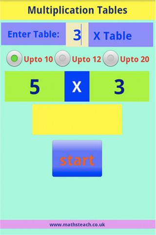 Multiplication Tables