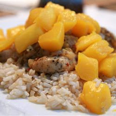 Mahi Mahi with Coconut Rice and Mango Salsa