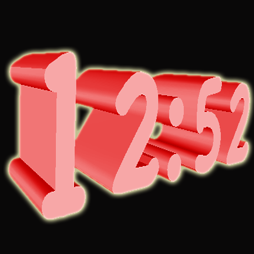 3D紅色數字時鐘 LOGO-APP點子