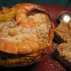 Minestrone With Shrimp, Garbanzo Beans, and Autumn Squash