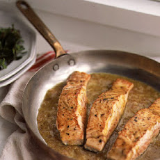 Salmon with Warm Passion-Fruit Vinaigrette