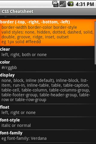 CSS cheatsheet