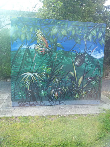 Butterfly Spider Powerbox Mural