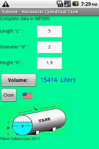 Cylindrical Tank Volume