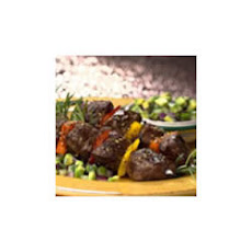 Greek Avocado Relish with Grilled Lamb Kebabs