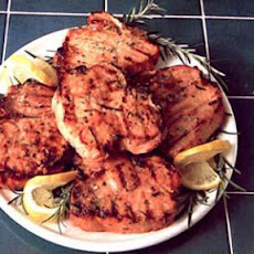Barbecued Pork Chops with Rosemary Lemon Marinade