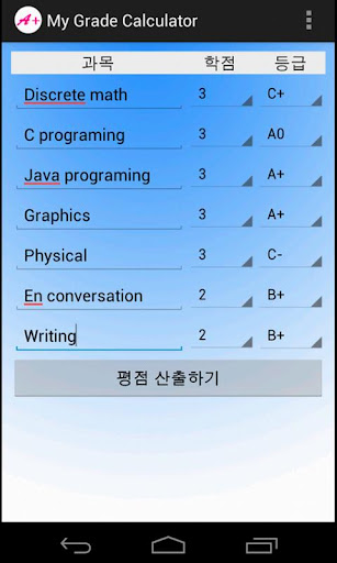 My Grade Calculator