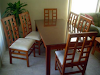 Comedor 8 Sillas Maple Miel Cubierta Vidrio