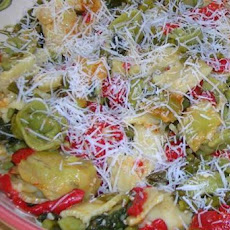 Green & White Tortellini With Spring Veggies