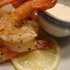Barbecued Shrimp With Garlic Mayonnaise