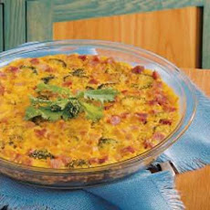 Broccoli Ham Quiche (microwave)