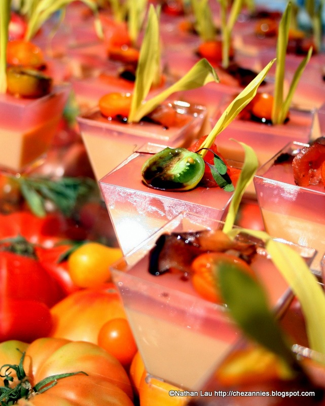 [tarragon restaurant smoked yellow brandywine panna cotta rhubarb gelee heirloom tomato smoke cured trout and fig vincotto[2].jpg]