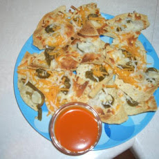 Hot and Cool Three-Cheese Nachos