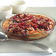 Cherry Chocolate Almond Croissant Bread Pudding