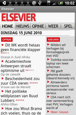 elsevier-nl for android screenshot