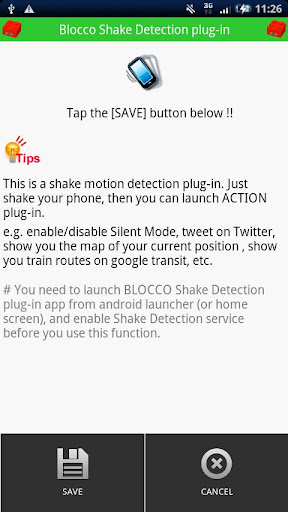 BLOCCO Shake Detection plug-in
