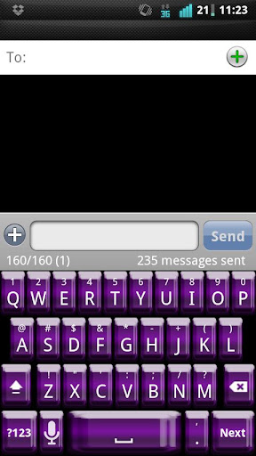 Shiny Purple Keyboard Skin