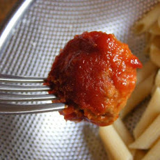 Baked Barbecued Glazed Meatballs
