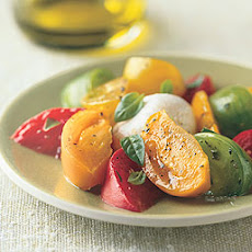 Heirloom Tomato and Burrata Cheese Salad