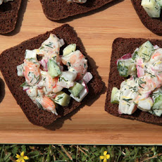 Open-Faced Shrimp Salad Sandwich Recipe