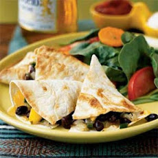 Poblano, Mango, and Black Bean Quesadillas
