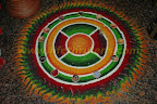 kolam at the entrance