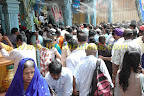 crowd near foot of stairs crowd near foot of stairs