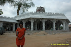 in front of the new building