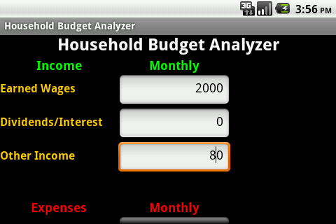 Household Budget Analyzer