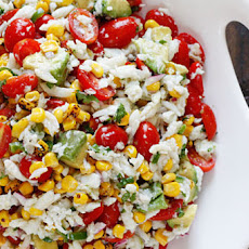 Summer Tomatoes, Corn, Crab and Avocado Salad