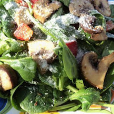 Warm Mushroom & Wilted Spinach Salad