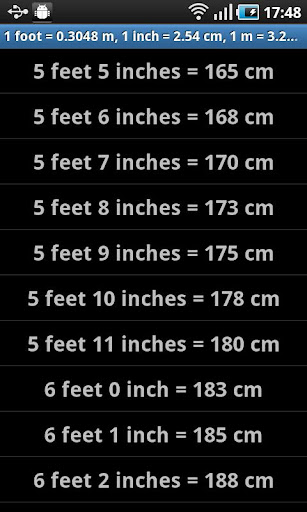height conversion
