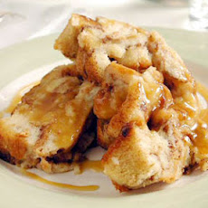 Cinnamon Bread Puddings with Caramel Syrup