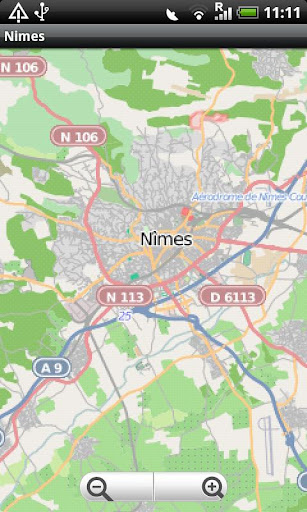 Nimes Street Map