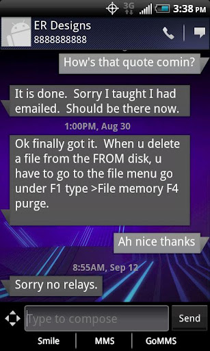 Honeycomb Go SMS Pro Theme