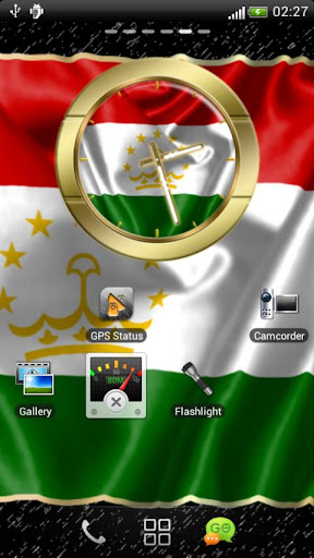 Tajikistan flag clocks