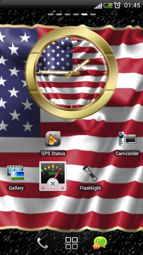 USA flag clocks
