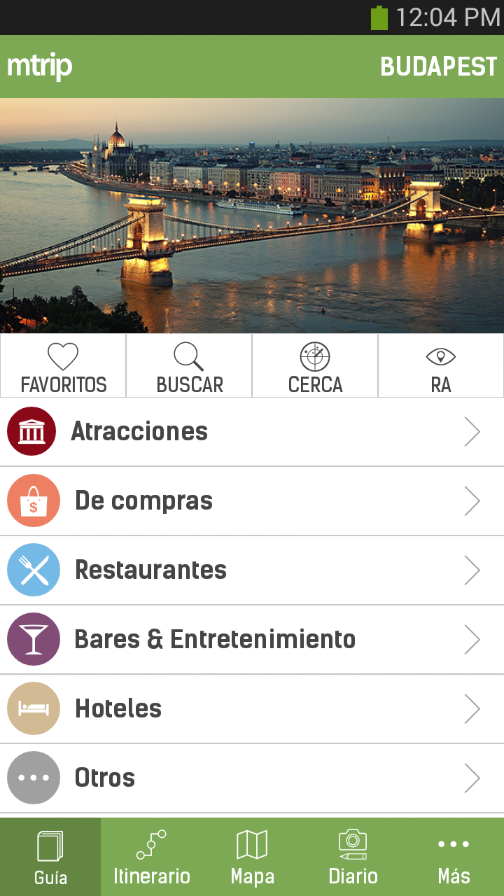 Android application Budapest Travel Guide – mTrip screenshort